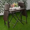 TANGKULA-Outdoor-Patio-Bistro-Set-Foldable-Chairs-Glass-Table-for-Backyard-Lawn-Balcony-Pool-Outdoor-Modern-Rattan-Wicker-Dining-Set-Patio-Furniture-Set-Outdoor-Patio-Conversation-Set-0-0