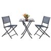 TANGKULA-Outdoor-Patio-Bistro-Set-Foldable-Chairs-Glass-Table-for-Backyard-Lawn-Balcony-Pool-Outdoor-Modern-Rattan-Wicker-Dining-Set-Patio-Furniture-Set-Outdoor-Patio-Conversation-Set-0