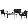 TANGKULA-Patio-Furniture-Set-4-PCS-Black-with-2-Chairs-Tempered-Glass-Coffee-Table-Loveseat-for-Backyard-Lawn-Pool-Balcony-Sturdy-Armrests-for-Relaxing-Universal-Modern-Patio-Conversation-Set-0