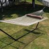 TOUCAN-OUTDOOR-Cotton-Rope-Hammock-Poly-Fiber-Stuffing-Pillow-2-PersonCapacity-450-lbsfor-Outdoor-Patio-Yard-and-Porch-0-0