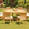 TeakStation-8-Seater-Grade-A-Teak-Wood-9-Pc-Dining-Set-72-Round-Dining-Table-8-Arbor-Stacking-Armless-Chairs-TSDSAB59-0