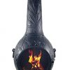 The-Blue-Rooster-CAST-ALUMINUM-Orchid-Style-Wood-Burning-Chiminea-in-Charcoal-0