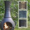 The-Blue-Rooster-CAST-ALUMINUM-Pine-Style-Wood-Burning-Chiminea-in-Charcoal-0-1