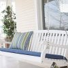 Traditional-Country-White-Hardwood-Slatted-Patio-Porch-Swing-4-Foot-0