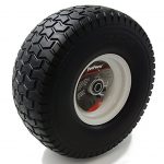 TruePower-15X650-6-PU-Flat-Free-Tire-on-Wheel-3-Centered-Hub-Both-58-34-Bearings-and-Spacers-0
