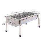 UTOKIA-Portable-Charcoal-Grill-with-4-Detachable-Legs-Outdoor-Stainless-Steel-Folding-Picnic-BBQ-Grill-0-0