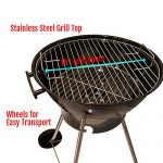 Unique-Imports-BBQ-Charcoal-Kettle-Grill-18-Moving-Wheels-Outdoor-Smoker-Heat-Portable-Backyard-Cooking-Camping-Steak-Backyard-Pit-master-Tailgating-0-1