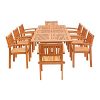 VIFAH-V232SET33-9-Piece-Outdoor-Wood-Dining-Set-with-Rectangular-Extension-Table-and-Stacking-Chairs-0