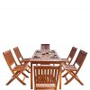VIFAH-V98SET4-Outdoor-Wood-7-Piece-Dining-Set-Natural-Wood-Finish-59-by-315-by-29-Inch-0