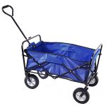 Wagon-Cart-Garden-Collapsible-Folding-Shopping-Beach-Toy-Sports-Blue-Frame-0-1