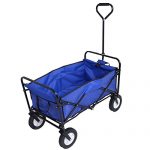 Wagon-Cart-Garden-Collapsible-Folding-Shopping-Beach-Toy-Sports-Blue-Frame-0