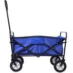 Wagon-Cart-Garden-Collapsible-Folding-Shopping-Beach-Toy-Sports-Blue-Frame-0-2