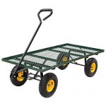 Wagon-Garden-Cart-Nursery-Steel-Mesh-Deck-Trailer-800LB-Heavy-Duty-Cart-Yard-Gar-0