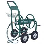 Wakrays-Garden-Water-Hose-Reel-Cart-300FT-Outdoor-Heavy-Duty-Yard-Planting-WBasket-New-0
