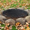 Walden-Fire-Pit-Grate-Round-295-Diameter-Premium-Heavy-Duty-Steel-Grate-with-Ember-Catcher-for-Outdoor-Fire-Pits-0-0