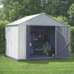 Weizhengheng-Shed-Steel-Storage-Shed-748ft-x-6ft-High-Gable-Cream-with-Cream-Trim-0-0