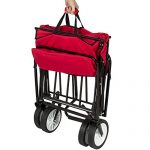 Wheelbarrows-Carts-Wagons-NEW-Folding-Wagon-WCanopy-Garden-Utility-Travel-Collapsible-Cart-Outdoor-Yard-Home-durable-steel-0-1