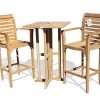 Windsors-Genuine-Grade-A-Teak-Bimini-27-Square-Dropleaf-Counter-Table-w2-St-Moritz-Counter-Arm-Chairs-Counter-Height-is-5-lower-than-Bar-HeightTeak-Lasts-A-Lifetime-Assembled-0