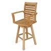 Windsors-Genuine-Grade-A-Teak-Bimini-39-Round-Dropleaf-Counter-Table-w2-St-Moritz-Swivel-Counter-Arm-ChairsCounter-Height-5-lower-than-Bar-Teak-Lasts-A-Lifetime-Assembled-0-1