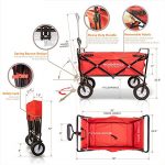WonderFold-Outdoor-NEXT-GENERATION-Best-Utility-Folding-Wagon-with-Removable-Polyester-Bag-Spring-Bounce-Feature-Auto-Safety-Locks-Handle-Steering-Performance-Scarlet-Red-0-0