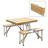 Wooden-Camping-Picnic-Table-Bench-Seat-Outdoor-Portable-Folding-Aluminum-4-seats-0
