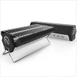 YI-HOME-BBQ-Outdoor-Folding-Grill-Stainless-Steel-Household-Charcoal-Mini-Trumpet-Balcony-Barbecue-Tools-Black-0-1