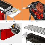 YI-HOME-Portable-BBQ-Outdoor-Folding-Barbecue-Stainless-Steel-Large-Capacity-Camping-Grill-Tool-Red65Cm765Cm-0-1