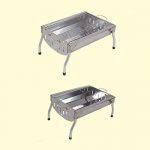 YI-HOME-Silver-BBQ-Small-Grill-Outdoor-Stainless-Steel-Charcoal-Oven-Portable-Fold-Household-Barbecue-Tools-0-1