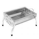 YI-HOME-Silver-BBQ-Small-Grill-Outdoor-Stainless-Steel-Charcoal-Oven-Portable-Fold-Household-Barbecue-Tools-0