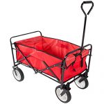 Yaheetech-Multicolor-Collapsible-Folding-Utility-Wagon-Garden-Cart-Shopping-Red-0-0