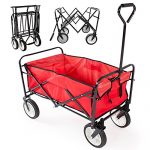 Yaheetech-Multicolor-Collapsible-Folding-Utility-Wagon-Garden-Cart-Shopping-Red-0