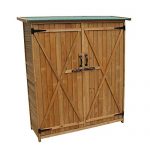 Yoshioe-6470H-100-Fir-Wooden-Shed-Garden-Storage-Sheds-Double-Doors-Lockable-Cabinet-Easy-to-install-Enough-Space-for-Outdoor-StorageNatural-Wood-Color-0-2