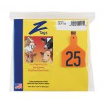 Z-Tags-1-Piece-Pre-Numbered-Hot-Stamp-Tags-for-Calves-Numbers-from-126-to-150-Orange-0