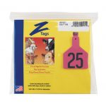 Z-Tags-1-Piece-Pre-Numbered-Hot-Stamp-Tags-for-Calves-Numbers-from-26-to-50-Pink-0