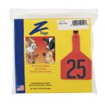 Z-Tags-1-Piece-Pre-Numbered-Hot-Stamp-Tags-for-Cows-Numbers-from-1-to-25-Red-0