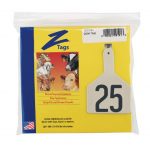 Z-Tags-1-Piece-Pre-Numbered-Hot-Stamp-Tags-for-Cows-Numbers-from-126-to-150-White-0