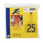 Z-Tags-1-Piece-Pre-Numbered-Hot-Stamp-Tags-for-Cows-Numbers-from-26-to-50-Yellow-0