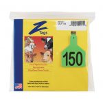 Z-Tags-1-Piece-Pre-Numbered-Laser-Print-Tags-for-Calves-Numbers-from-126-to-150-Green-0