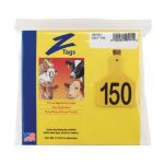 Z-Tags-1-Piece-Pre-Numbered-Laser-Print-Tags-for-Calves-Numbers-from-126-to-150-Yellow-0