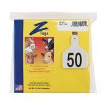 Z-Tags-1-Piece-Pre-Numbered-Laser-Print-Tags-for-Calves-Numbers-from-26-to-50-White-0