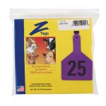 Z-Tags-1-Piece-Pre-Numbered-Laser-Print-Tags-for-Cows-Numbers-from-1-to-25-Purple-0