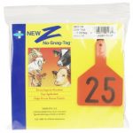 Z-Tags-1-Piece-Pre-Numbered-Laser-Print-Tags-for-Cows-Numbers-from-126-to-150-Orange-0