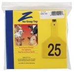 Z-Tags-1-Piece-Pre-Numbered-Laser-Print-Tags-for-Cows-Numbers-from-26-to-50-Yellow-0