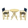 Zew-Bamboo-3-Piece-Bistro-Dining-Set-with-Round-Folding-Table-and-2-Canvas-Folding-Director-Chairs-0-1