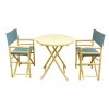 Zew-Bamboo-3-Piece-Bistro-Dining-Set-with-Round-Folding-Table-and-2-Canvas-Folding-Director-Chairs-0-2