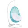 Zuri-Furniture-Modern-Reef-Swing-Chair-Teal-Basket-with-White-Cushion-0