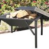 Zynuo-OD-Foldable-Portable-WoodCharcoal-Outdoor-Camping-Tailgate-Picnic-Iron-BBQ-Fire-Pit-0-0