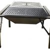 Zynuo-OD-Foldable-Portable-WoodCharcoal-Outdoor-Camping-Tailgate-Picnic-Iron-BBQ-Fire-Pit-0