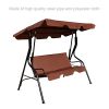 koonlert14-Outdoor-Patio-Canopy-Swing-Glider-Hammock-Cushioned-Seat-Stable-Powder-coated-finish-Steel-Frame-CoffeeBrown-1909-0