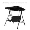 koonlert14-Patio-Porch-2-Person-Swing-Hammock-Cushion-Seat-Sturdy-Powder-Coated-Finish-Steel-Frame-WCanopy-Top-Outdoor-Decor-Furniture-Black-1916-0